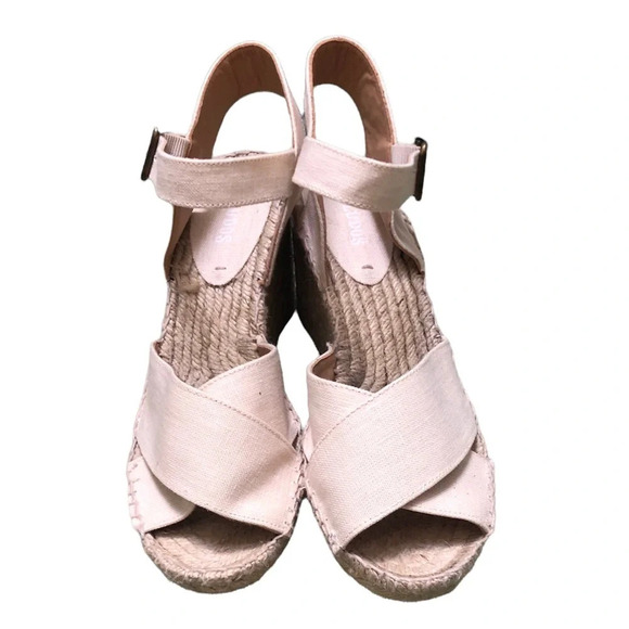 SOLUDOS CRISS CROSS ESPADRILLE WEDGES - Picture 1 of 4
